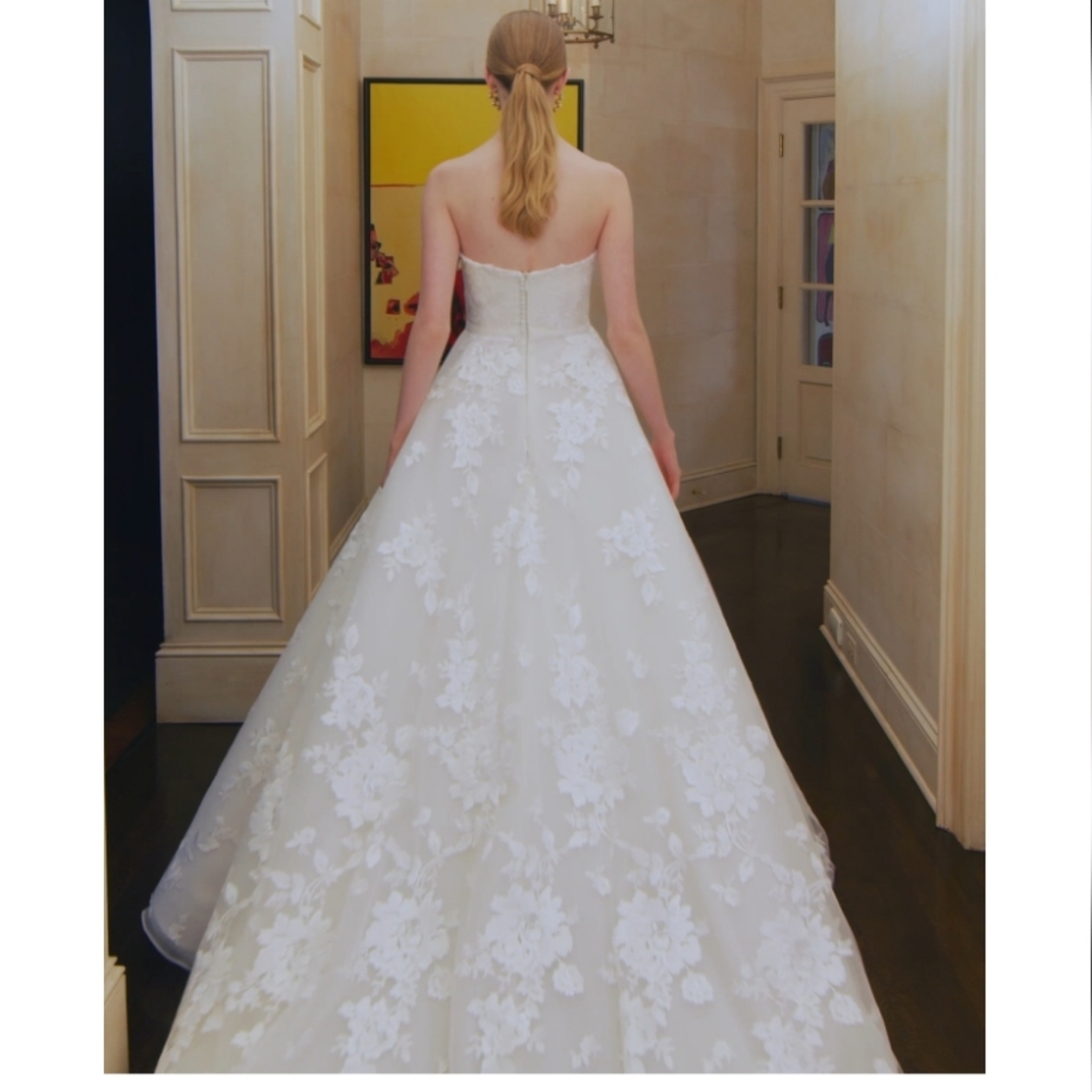 Amazing Sareh Nouri Greer White Flower Wedding Dress Size 4